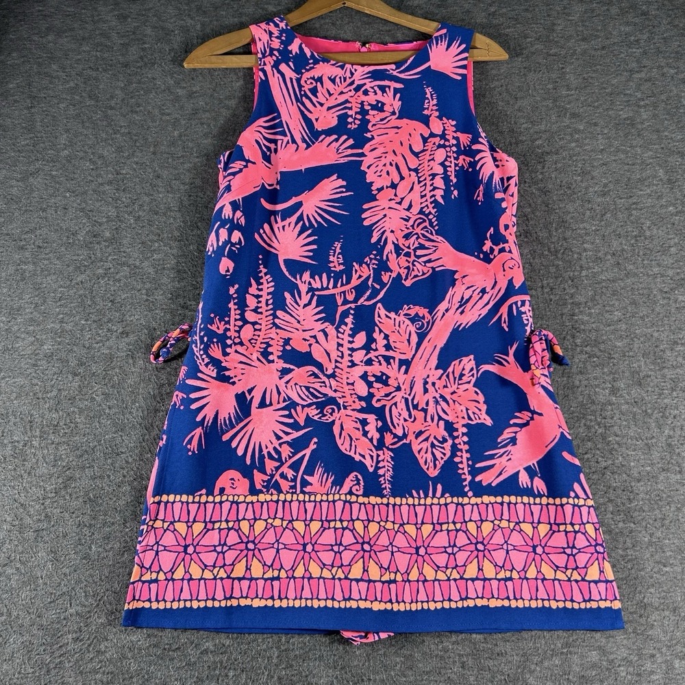 Lilly Pulitzer Donna Romper Size 0 Indigo Night‎ Caw Shift Dress Beach Resort